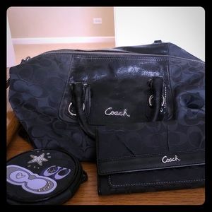 Coach purse with wallet and change purse